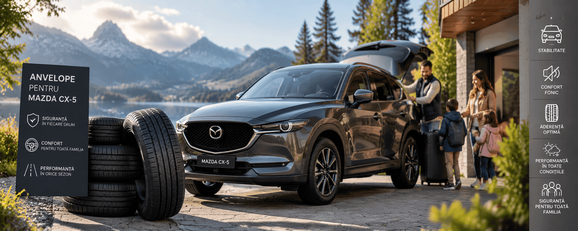 Anvelope pentru Mazda CX-5 și criteriile importante pentru confortul unui SUV de familie
